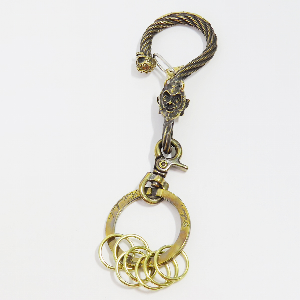 実際に弊社で買取させて頂いた（1）Gangsterville×galcia/ギャングスタービル×ガルシア キーホルダー DEVIL/デビル ブラス 真鍮 キーフック 15cmの画像 1枚目