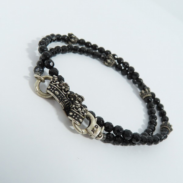 実際に弊社で買取させて頂いたJustin Davis/ジャスティンデイビス BLACK SERPENT/CROWN ブラックサーペント/クラウン ブレスレット SBJ640