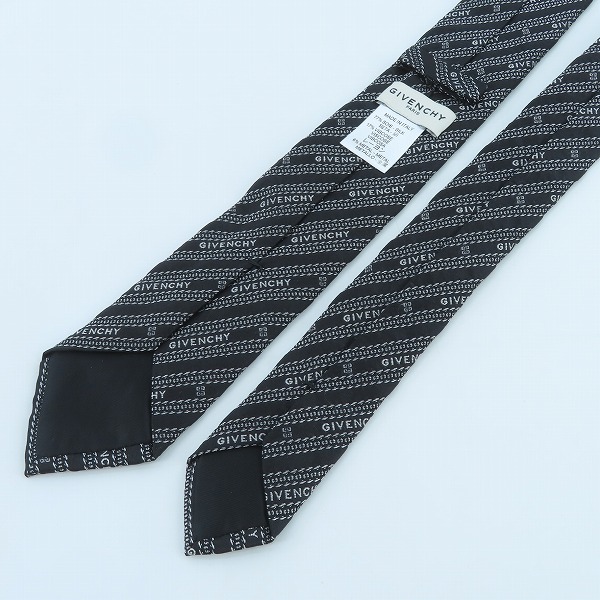 実際に弊社で買取させて頂いた【JPタグ】GIVENCHY/ジバンシィ ロゴ総柄 シルクネクタイの画像 2枚目