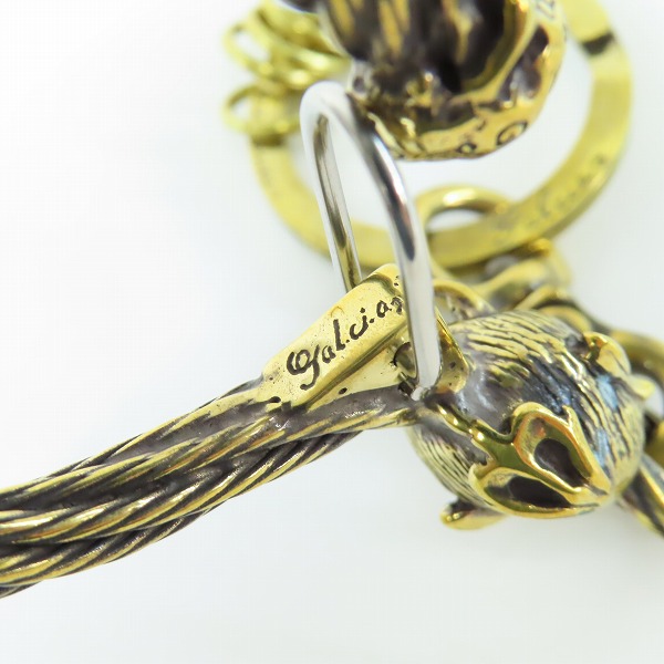 実際に弊社で買取させて頂いた(5)Gangsterville×galcia/ギャングスタービル×ガルシア キーホルダー DEVIL/デビル ブラス 真鍮 キーフック 15cmの画像 5枚目