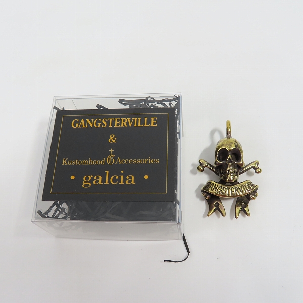 実際に弊社で買取させて頂いた（3）GANGSTERVILLE×Galcia/ギャングスタービル×ガルシア SKULL/スカル ブラス/真鍮 ペンダントトップの画像 5枚目