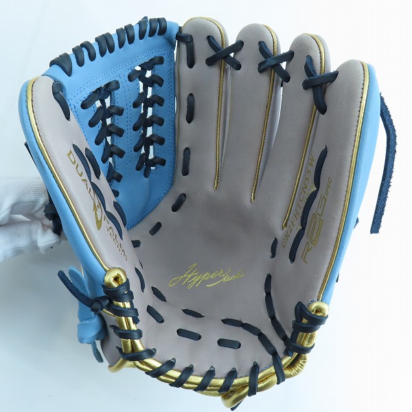 実際に弊社で買取させて頂いたRawlings/ローリングス HYPER TECH COLOR SYNC/ハイパーテックカラー 軟式/オールラウンド/右投げ グローブ GR2FHTCN55Wの画像 3枚目