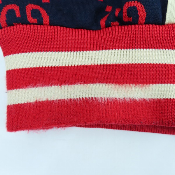 実際に弊社で買取させて頂いた【JPタグ】GUCCI/グッチ 18SS GGジャカード ジョガーパンツ/トラックパンツ 496920-X9L13/ネイビー/レッド/Mの画像 7枚目