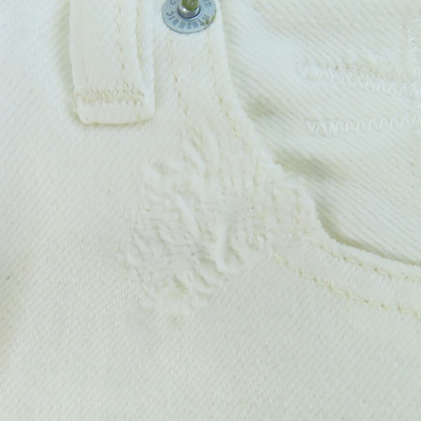 実際に弊社で買取させて頂いたHYSTERIC GLAMOUR/ヒステリックグラマー 16SS THE HEARTBREAKERS HB/UR加工ホワイトデニム 0261AP11/31の画像 7枚目