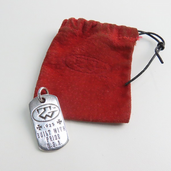 実際に弊社で買取させて頂いたTRAVIS WALKER/トラヴィスワーカー ロゴ ダブルクロス ドッグタグ ペンダントの画像 4枚目