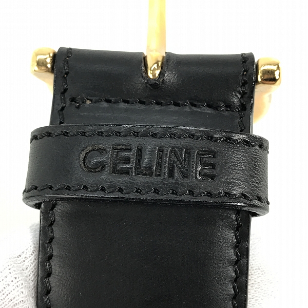 実際に弊社で買取させて頂いたCELINE/セリーヌ レザー ロゴ ベルトの画像 5枚目