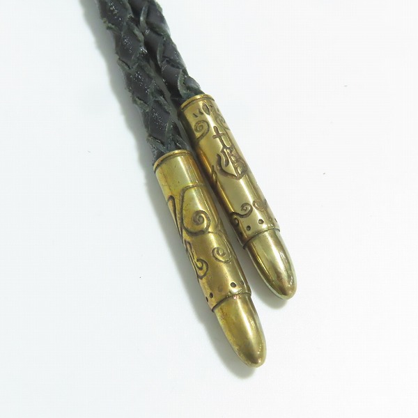 実際に弊社で買取させて頂いた(2)GANGSTERVILLE×Galcia/ギャングスタービル×ガルシア G ループタイ/ボロタイ/ブラス/シルバーの画像 4枚目