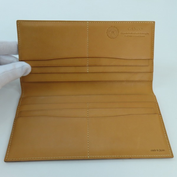 実際に弊社で買取させて頂いたGANZO/ガンゾ シェルコードバン×ヌメ革 長財布/札入れ の画像 3枚目