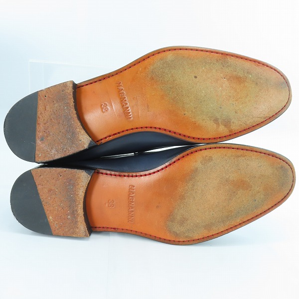 実際に弊社で買取させて頂いたMAGNANNI/マグナーニ レザー ローファー シューズ 38の画像 2枚目