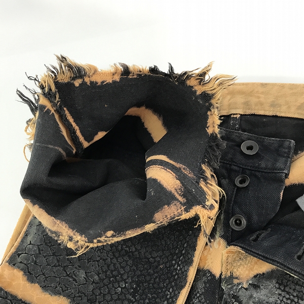 実際に弊社で買取させて頂いたIF SIX WAS NINE/イフシックスワズナイン アナコンダコーティングデニムパンツ ANACONDA/BCM/3/4 /26の画像 4枚目