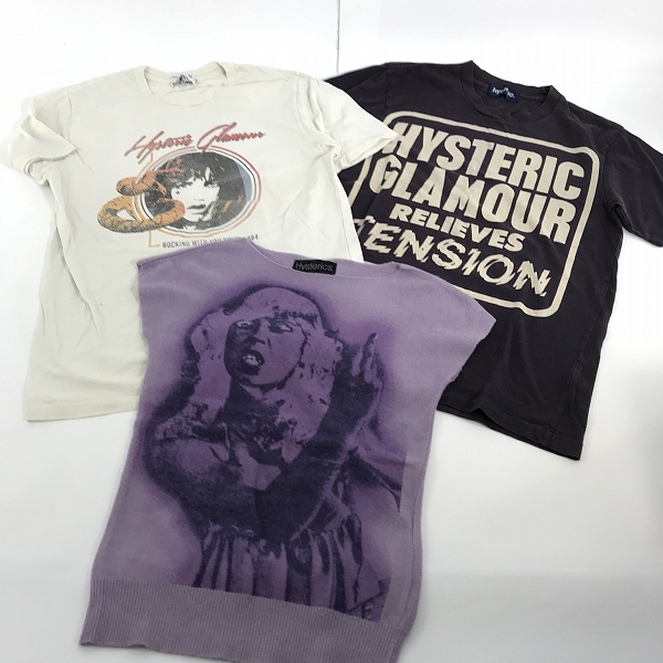 実際に弊社で買取させて頂いた【おまとめ】HYSTERIC GLAMOUR/ヒステリックグラマー RELIEVES TENSION 等 Tシャツ/ノースリーブニット メンズ/レディースの画像 1枚目