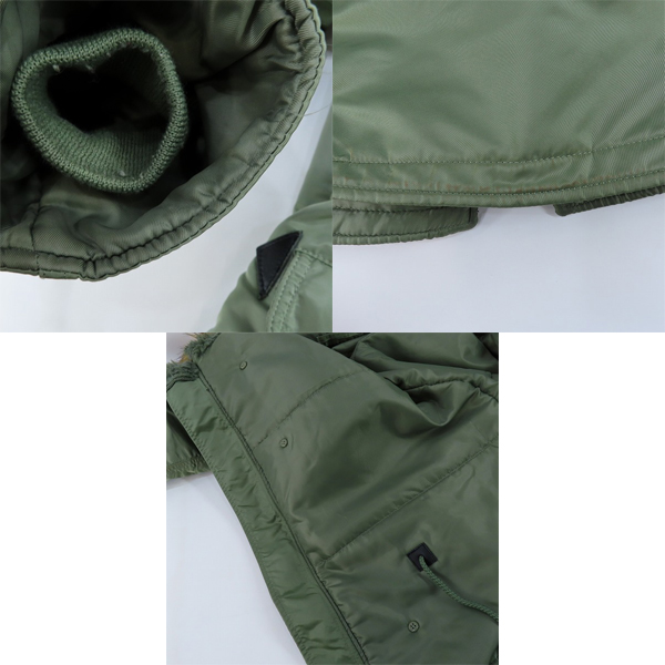 実際に弊社で買取させて頂いたALPHA INDUSTRIES/アルファインダストリーズ N-3B 55周年記念 LIMITED EDITION MIL-J-6278 フライトジャケット 20600-5549/XLの画像 7枚目