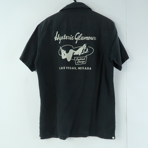 実際に弊社で買取させて頂いたHYSTERIC GLAMOUR/ヒステリックグラマー MEMBERS ONLY プリント 刺繍 ボーリング シャツ/M