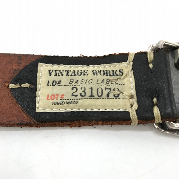 実際に弊社で買取させて頂いたVINTAGE WORKS/ヴィンテージ ワークス レザーベルト DH5737 33/84の画像 3枚目