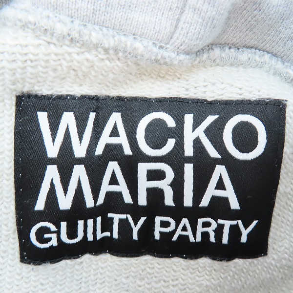 実際に弊社で買取させて頂いたWACKO MARIA/ワコマリア HEAVY WEIGHT PULLOVER HOODED SWEAT SHIRT TYPE-2 ロゴ刺繍パーカー/XLの画像 2枚目