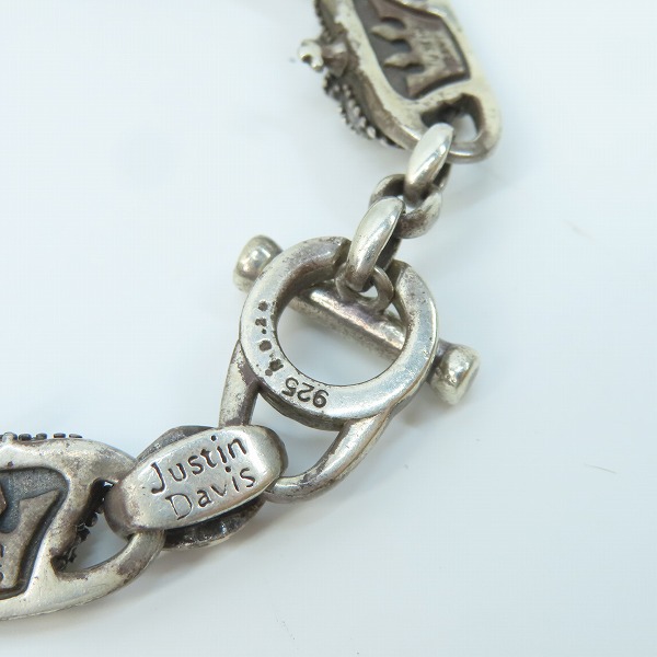 実際に弊社で買取させて頂いたJUSTIN DAVIS/ジャスティンデイビス SMALL QE2 BRACELET クラウンブレスレット SBJ118の画像 3枚目