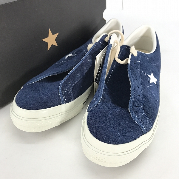 実際に弊社で買取させて頂いた【未使用】CONVERSE/コンバース  ONE STAR OX SUEDE NAVY ワンスター スエード ネイビー ホワイト/9