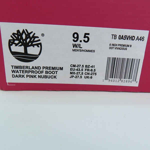 実際に弊社で買取させて頂いたTimberland/ティンバーランド 6INCH PREMIUM BOOTS W/L 50th EDITION MEDIUM RED NUBUCK ブーツ/TB 0A5VHD A46/9.5の画像 8枚目