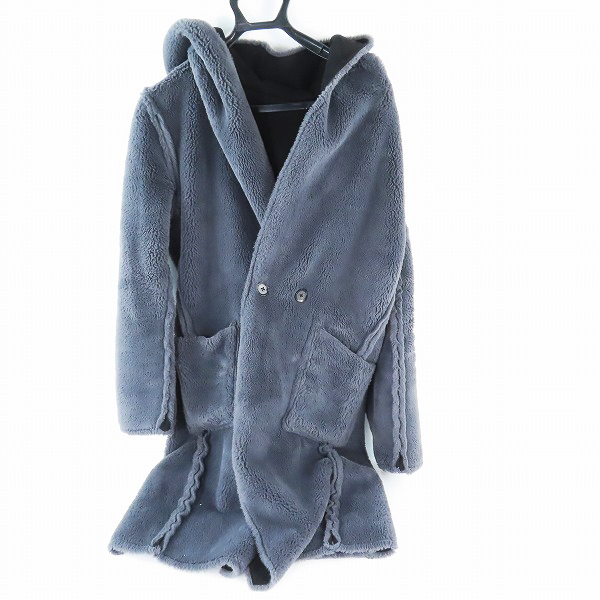 実際に弊社で買取させて頂いたNO ID.BLACK/ノーアイディー ブラック フェイクムートンリバーシブルフーデッドコート 441006-472/1の画像 2枚目