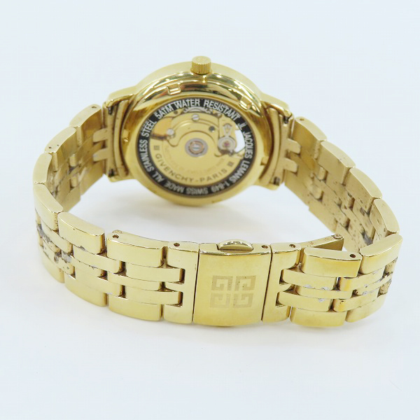 実際に弊社で買取させて頂いたGIVENCHY/ジバンシー 自動巻 腕時計/ウォッチ 1-849の画像 2枚目