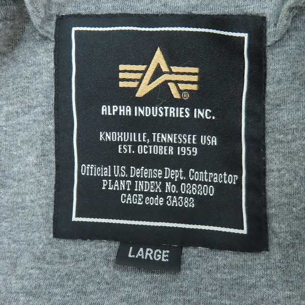 実際に弊社で買取させて頂いたALPHA INDUSTRIES/アルファインダストリーズ ライトウェイトM-1/フライトジャケット  TA1065-8203/Lの画像 2枚目
