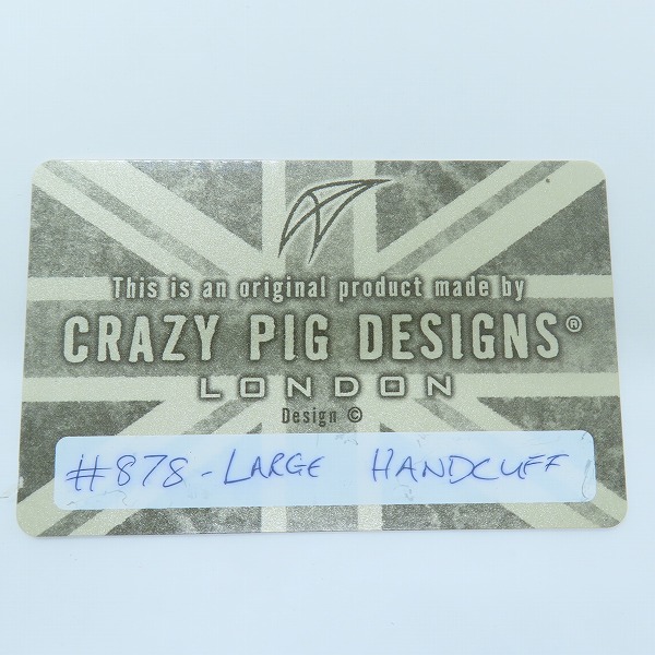 実際に弊社で買取させて頂いた【ギャラ付】CRAZY PIG/クレイジーピッグ LARGE HAND CUFF/ラージハンドカフリンク ブレスレットの画像 6枚目