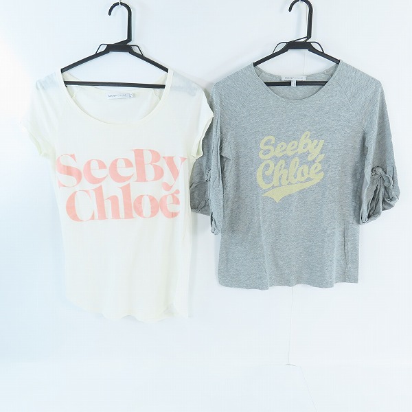 実際に弊社で買取させて頂いたSee by Chloe/シーバイクロエ ロゴTシャツ/カットソー 2点セット