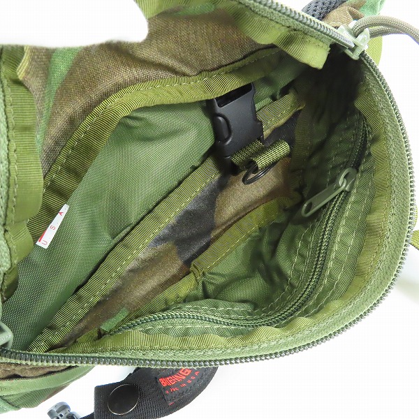 実際に弊社で買取させて頂いたBRIEFING/ブリーフィング FLIGHT LIGHT MINI POD BUCKET WOODLAND CAMO ボディバッグ ウエストバッグの画像 4枚目