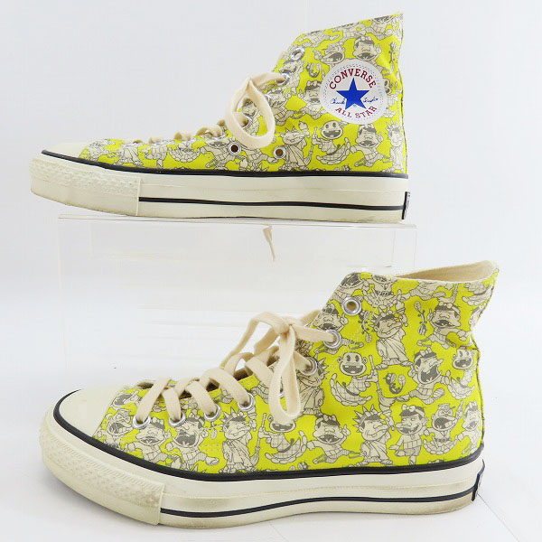 実際に弊社で買取させて頂いたCONVERSE/コンバース AS RETRO T-BAKABON HI/オールスター レトロ バカボン ハイカットスニーカー YELLOW /7の画像 3枚目