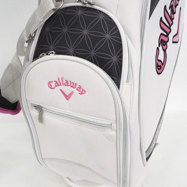 実際に弊社で買取させて頂いたCallaway/キャロウェイ Solaire/ソレイル レディース 6分割キャディバッグ ホワイトの画像 4枚目