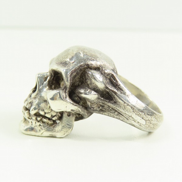 実際に弊社で買取させて頂いたLEATHERS AND TREASURES/レザーズアンドトレジャーズ スカル リング 15.5号の画像 2枚目