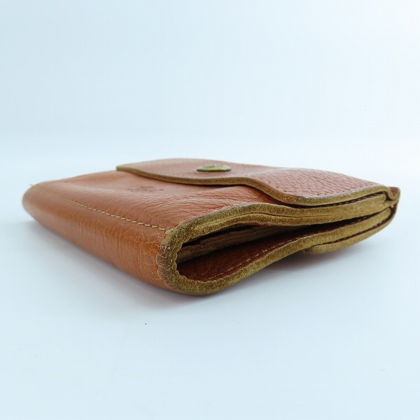 実際に弊社で買取させて頂いたIL BISONTE/イルビゾンテ レザー 2つ折り ショート ウォレット/財布の画像 2枚目