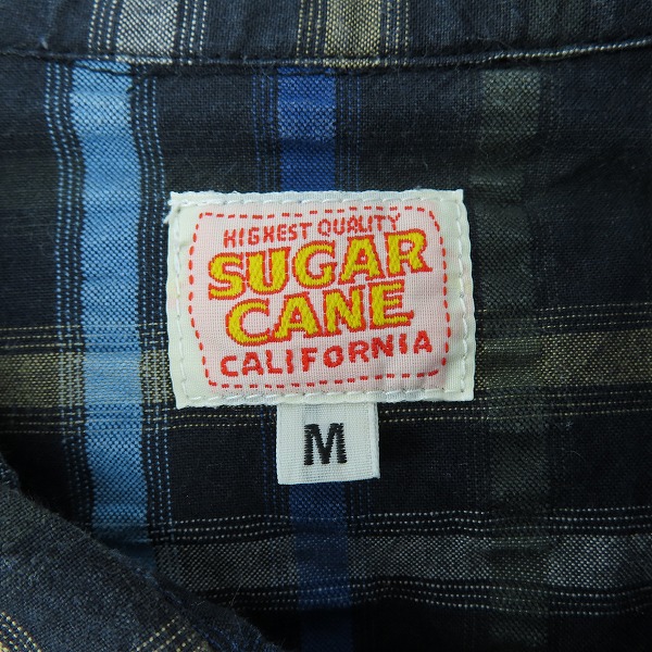 実際に弊社で買取させて頂いたSUGAR CANE/シュガーケーン チェック柄 半袖 ウエスタンシャツ SC32230 Mの画像 2枚目