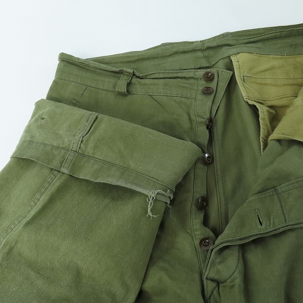 実際に弊社で買取させて頂いたFRENCH ARMY/フランス軍 後期 ビンテージ M-47 ミリタリー カーゴパンツの画像 2枚目