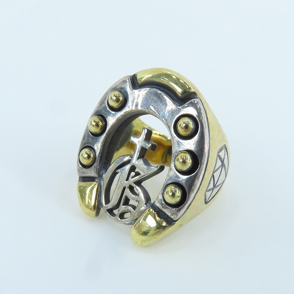 実際に弊社で買取させて頂いたGangsterville×galcia/ギャングスタービル×ガルシア Horse Shoe Trademark Ring/ホースシューリング/14号