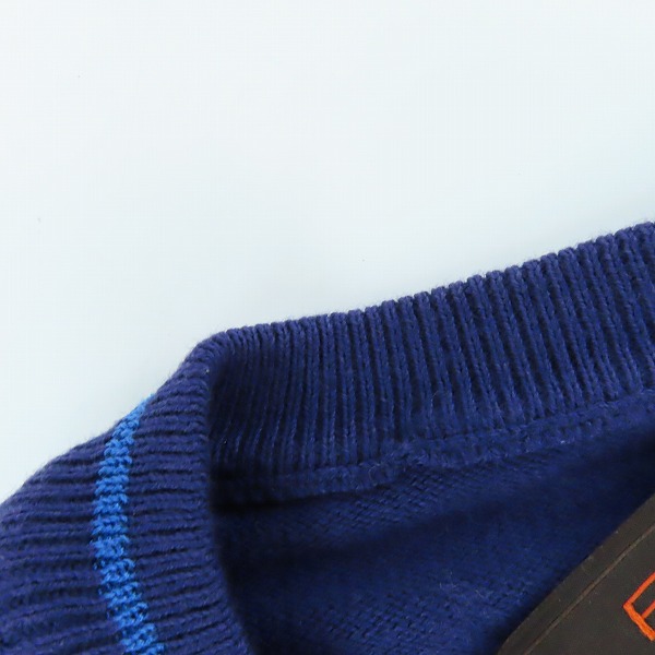 実際に弊社で買取させて頂いたETRO/エトロ 胸ロゴ刺繍 クルーネックニット パープル/Sの画像 7枚目