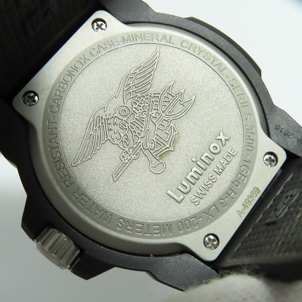 実際に弊社で買取させて頂いたLUMINOX/ルミノックス SERIES 3500 ネイビーシール クォーツ腕時計 3501.Fの画像 3枚目
