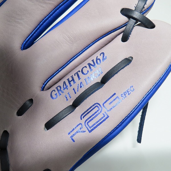 実際に弊社で買取させて頂いたRawlings/ローリングス HYPER TECH COLOR SYNC 軟式/内野手/右投げ用 グローブ グレー/ロイヤル GR4HTCN62の画像 6枚目