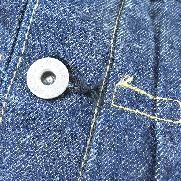 実際に弊社で買取させて頂いたLEVIS/リーバイス 506 1st ビッグE デニムジャケット J22刻印 71506-XX/38の画像 7枚目