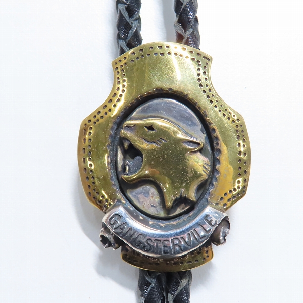 実際に弊社で買取させて頂いた(2)GANGSTERVILLE×Galcia/ギャングスタービル×ガルシア パンサー ボロタイ シルバー×真鍮の画像 1枚目