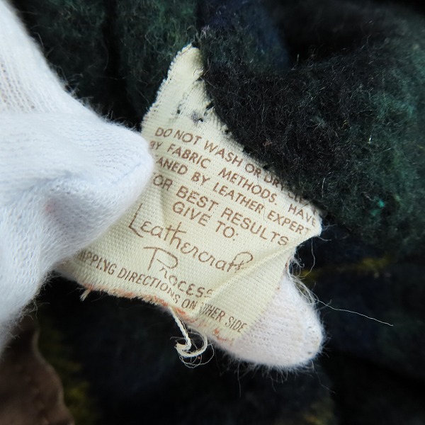 実際に弊社で買取させて頂いたSCHOTT/ショット カバーオール/スエードレザー/裏地チェック/40の画像 3枚目