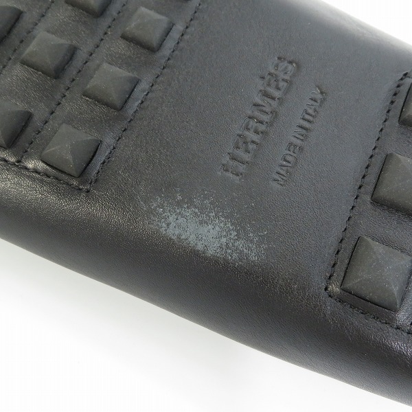 実際に弊社で買取させて頂いたHERMES/エルメス アーヴィング モカシン ドライビングシューズ/スリッポン ブラック 43の画像 9枚目