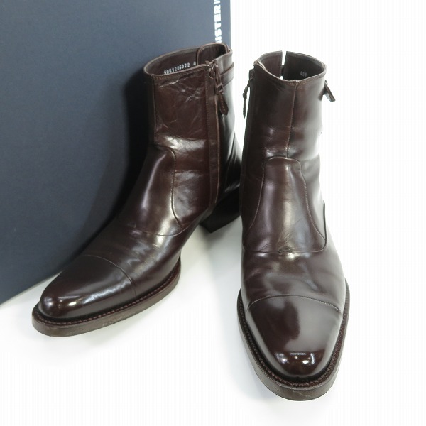 実際に弊社で買取させて頂いたalfredoBANNISTER/アルフレッドバニスター サイドジップ レザーブーツ 5061206022/42