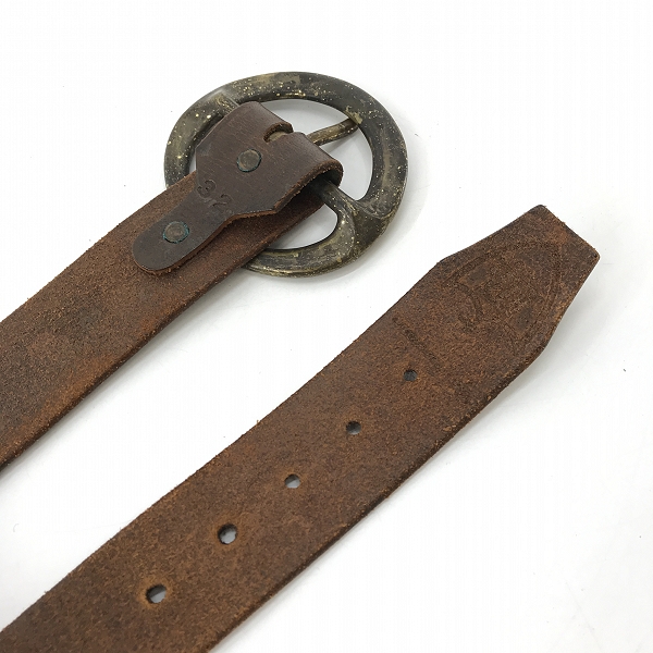 実際に弊社で買取させて頂いたHollywood Trading Company /HTC/エイチティーシー PEACE レザーベルト/32の画像 2枚目