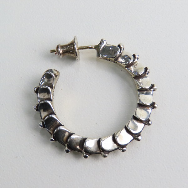 実際に弊社で買取させて頂いたCHROME HEARTS/クロムハーツ クロステイルフープピアスの画像 2枚目