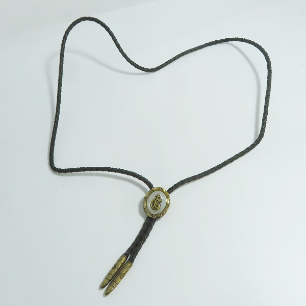 実際に弊社で買取させて頂いた(1)GANGSTERVILLE×Galcia/ギャングスタービル×ガルシア G ループタイ/ボロタイ/ブラス/シルバーの画像 5枚目