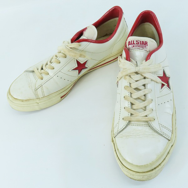 実際に弊社で買取させて頂いたCONVERSE/コンバース ONE STAR OX ローカットスニーカー ホワイト×レッド/9.5