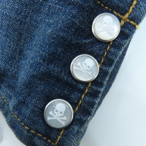 実際に弊社で買取させて頂いたmastermind JAPAN×Theater8/マスターマインド×シアターエイト ローリングストーンズ 刺繍デニムシャツ 8MR-SHO1-D/Mの画像 6枚目