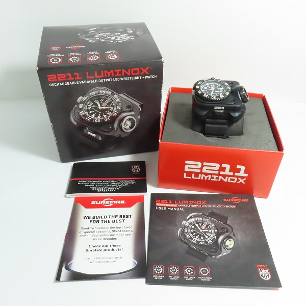 実際に弊社で買取させて頂いたSUREFIRE/シュアファイア×LUMINOX/ルミノックス リストライトウォッチ 2211の画像 9枚目