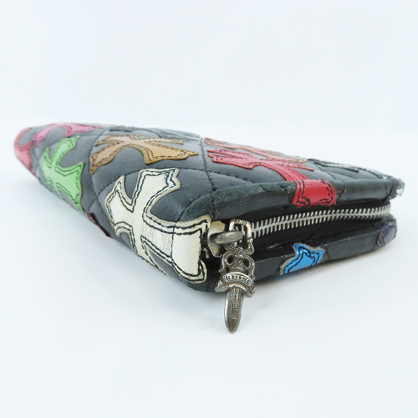 実際に弊社で買取させて頂いた【海外インボイス】CHROME HEARTS/クロムハーツ ZIP ORGNRG QLTCEM/オーガナイザー マルチクロスパッチキルティング財布の画像 2枚目
